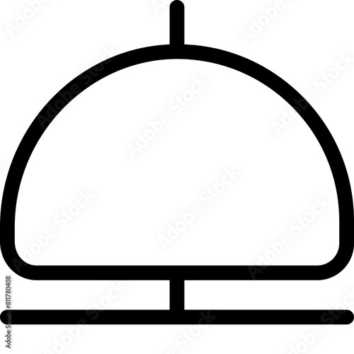 bell concierge icon flat vector