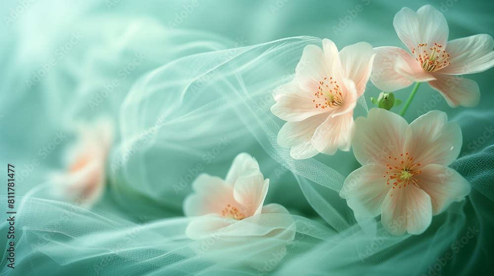 Modern abstract template with beautiful transparent veil flowers for design decoration. Modern abstract template with beautiful transparent veil flowers for design decoration.