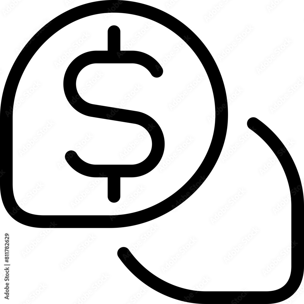 comments dollar icon flat vector comments dollar icon flat vector