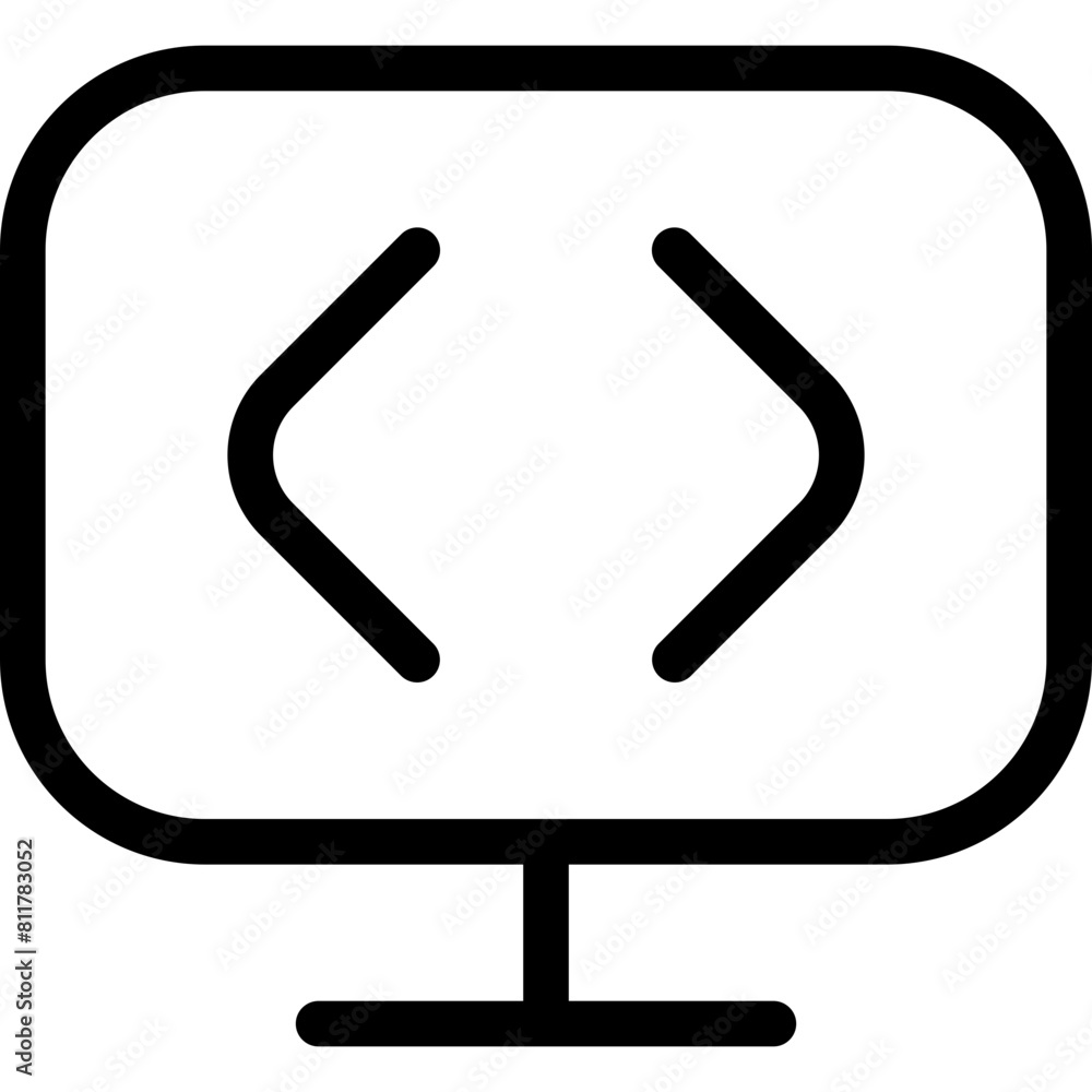 display code icon flat vector display code icon flat vector