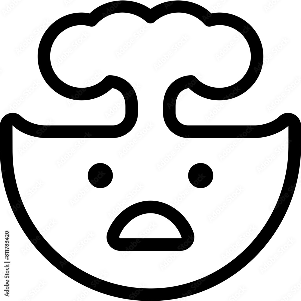 face explode icon flat vector face explode icon flat vector