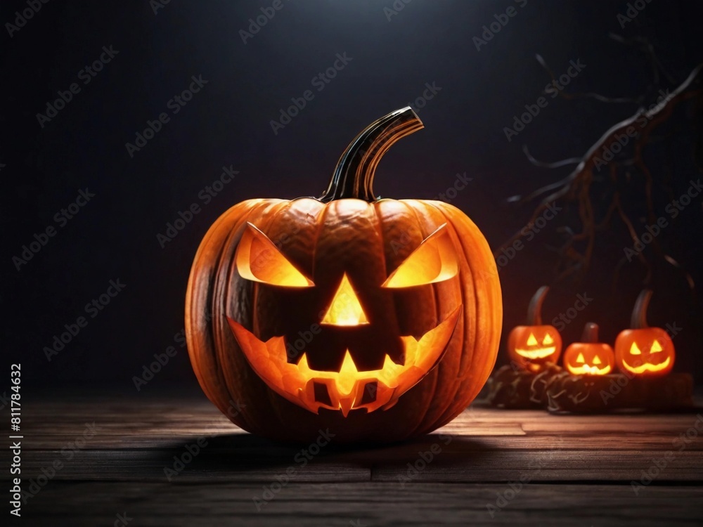 Jack o Lantern Pumpkin Halloween with white space 4K Animation background Jack o Lantern Pumpkin Halloween with white space 4K Animation background