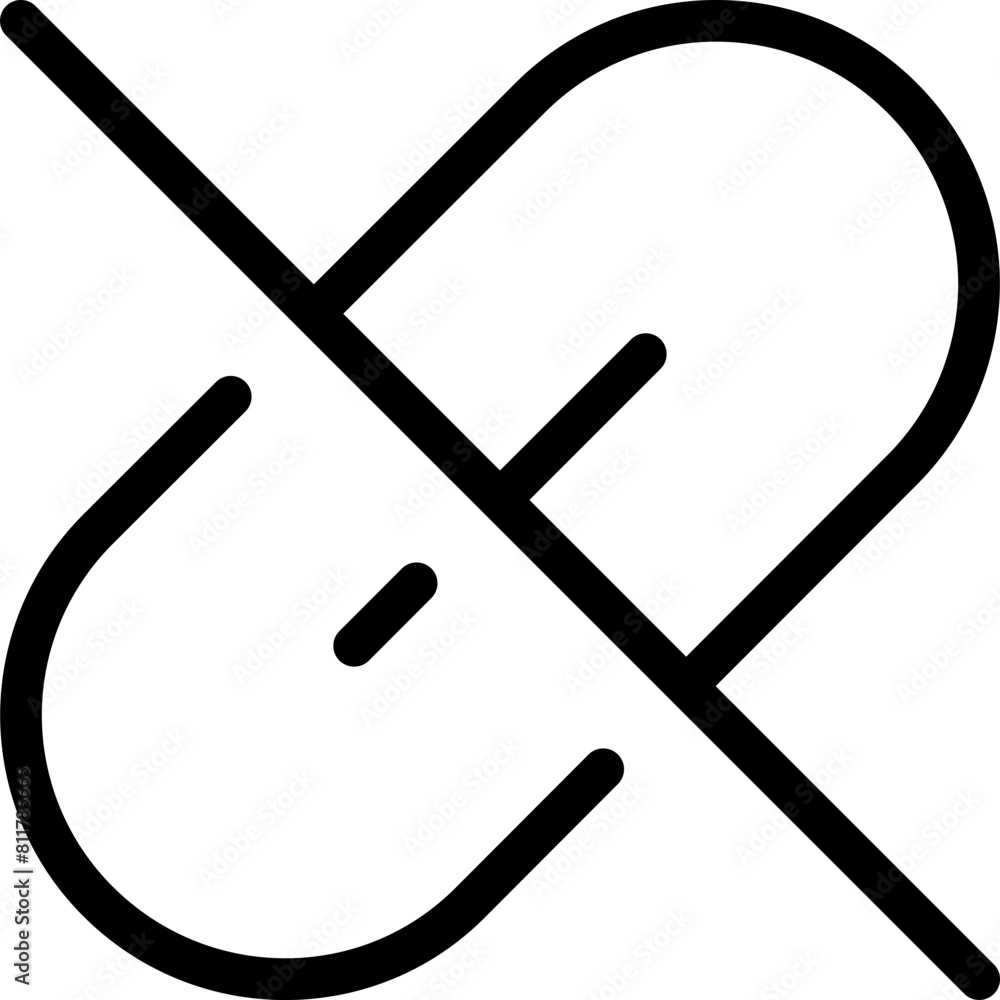 link slash icon flat vector link slash icon flat vector