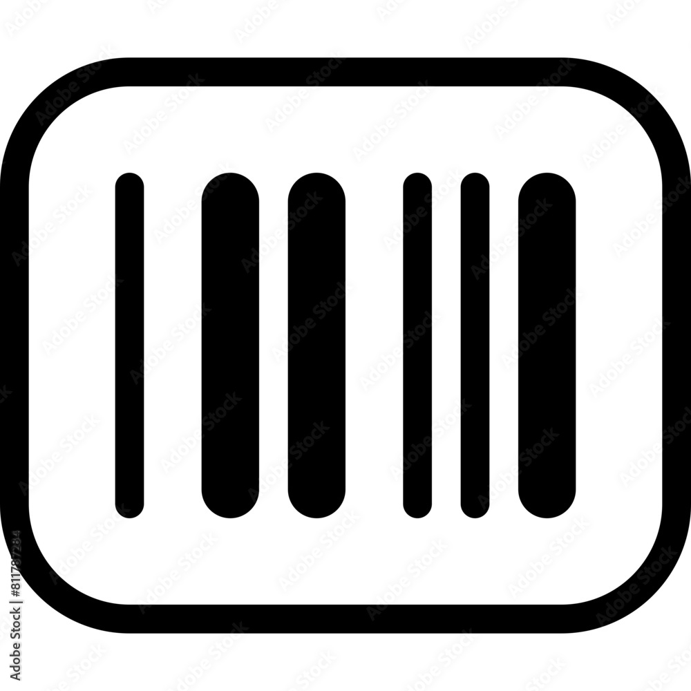 rectangle barcode icon flat vector rectangle barcode icon flat vector