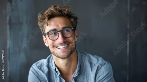 A Smiling Man in Glasses photo