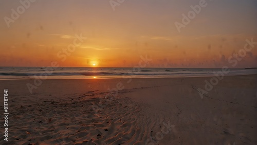 Sunrise at the beach Tranquil Beach Sunset Panorama 