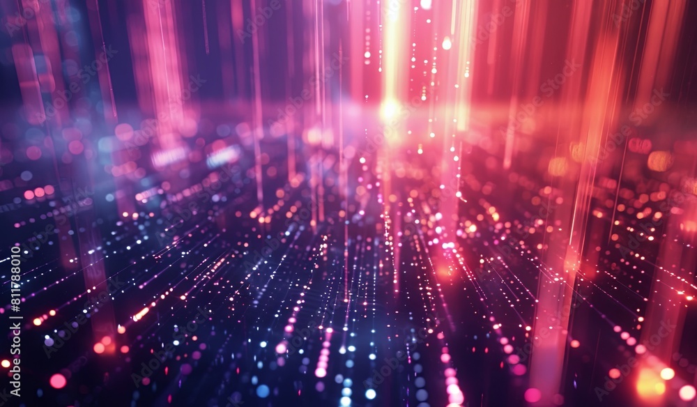 Vibrant digital cityscape with dynamic light trails Vibrant digital cityscape with dynamic light trails
