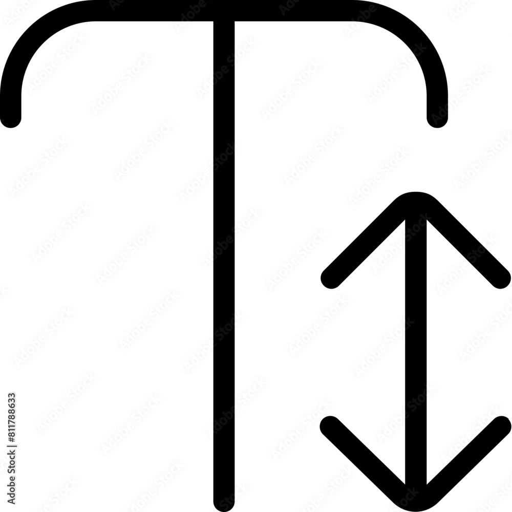 text height icon flat vector text height icon flat vector