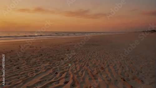 Sunrise at the beach Tranquil Beach Sunset Panorama 