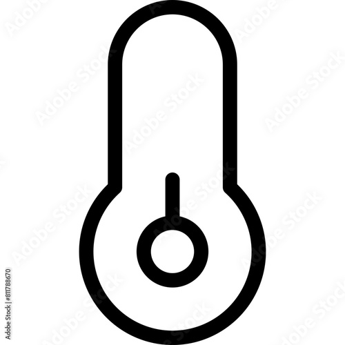 thermometer quarter icon flat vector