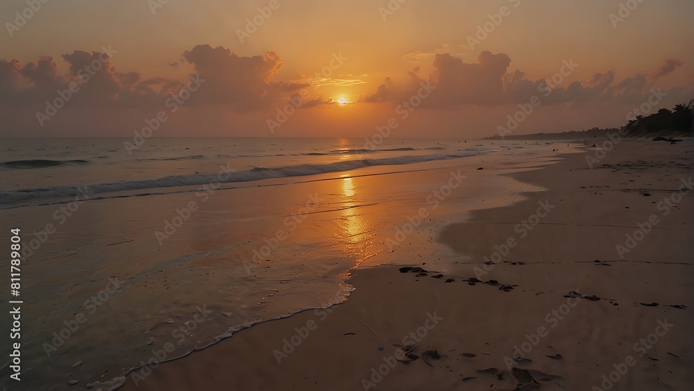 Sunrise at the beach Tranquil Beach Sunset Panorama Sunrise at the beach Tranquil Beach Sunset Panorama