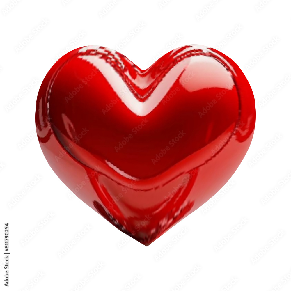 shiny glossy red heart on white background shiny glossy red heart on white background