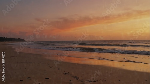 Sunrise at the beach Tranquil Beach Sunset Panorama 