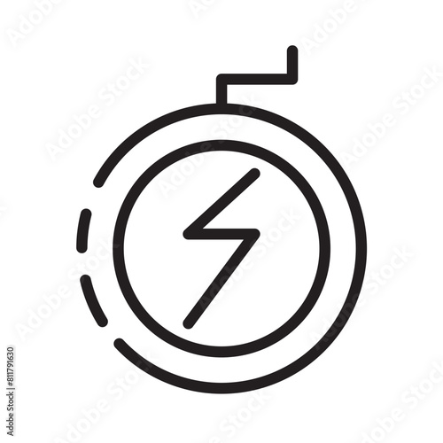 Free Download Battery Charger Energy Line Icon - GFXLoad