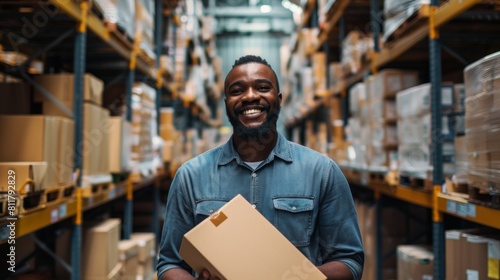 A Smiling Warehouse Employee
