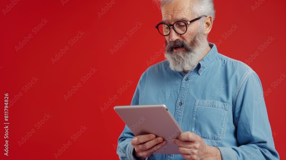 Senior Man Using Tablet Senior Man Using Tablet