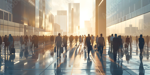 people standing outside business building