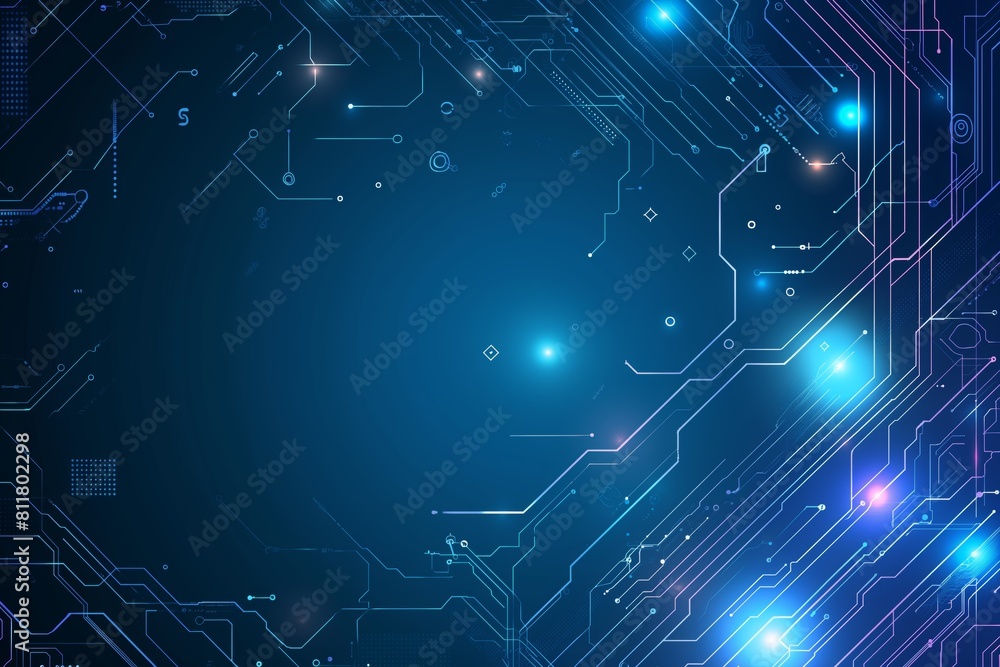 Intricate blue microcircuit pattern background Intricate blue microcircuit pattern background