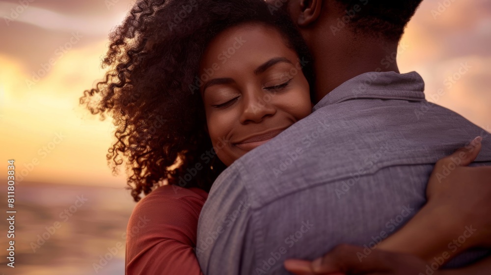 Fototapeta premium A Loving Embrace at Sunset