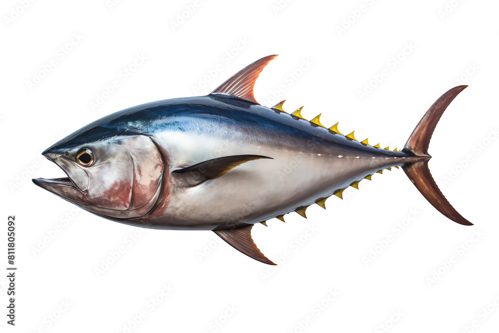 Bluefin Tuna Isolated On Black Background Bluefin Tuna Isolated On Black Background