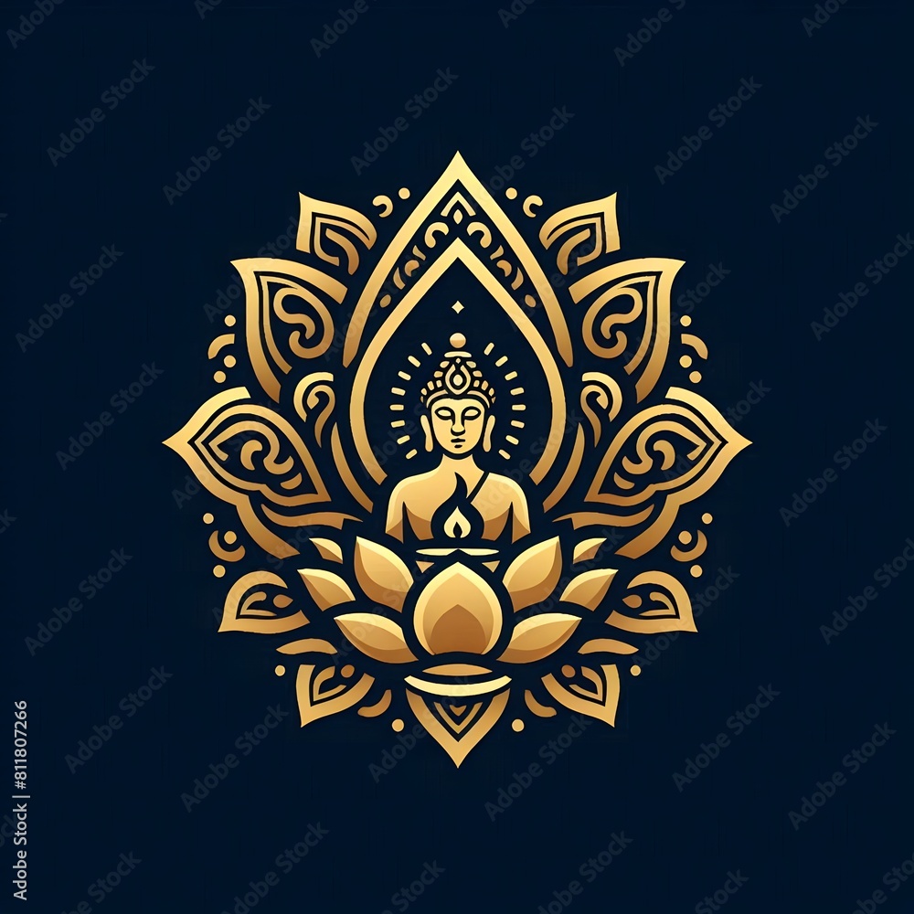 AI Generate of Luxury Premium Symbol Vector of Vesak Day with Buddha Statue, Buddha, Lantern, Candle Light, Lotus AI Generate of Luxury Premium Symbol Vector of Vesak Day with Buddha Statue, Buddha, Lantern, Candle Light, Lotus
