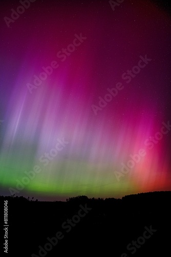Colorful beautiful northern lights in germany