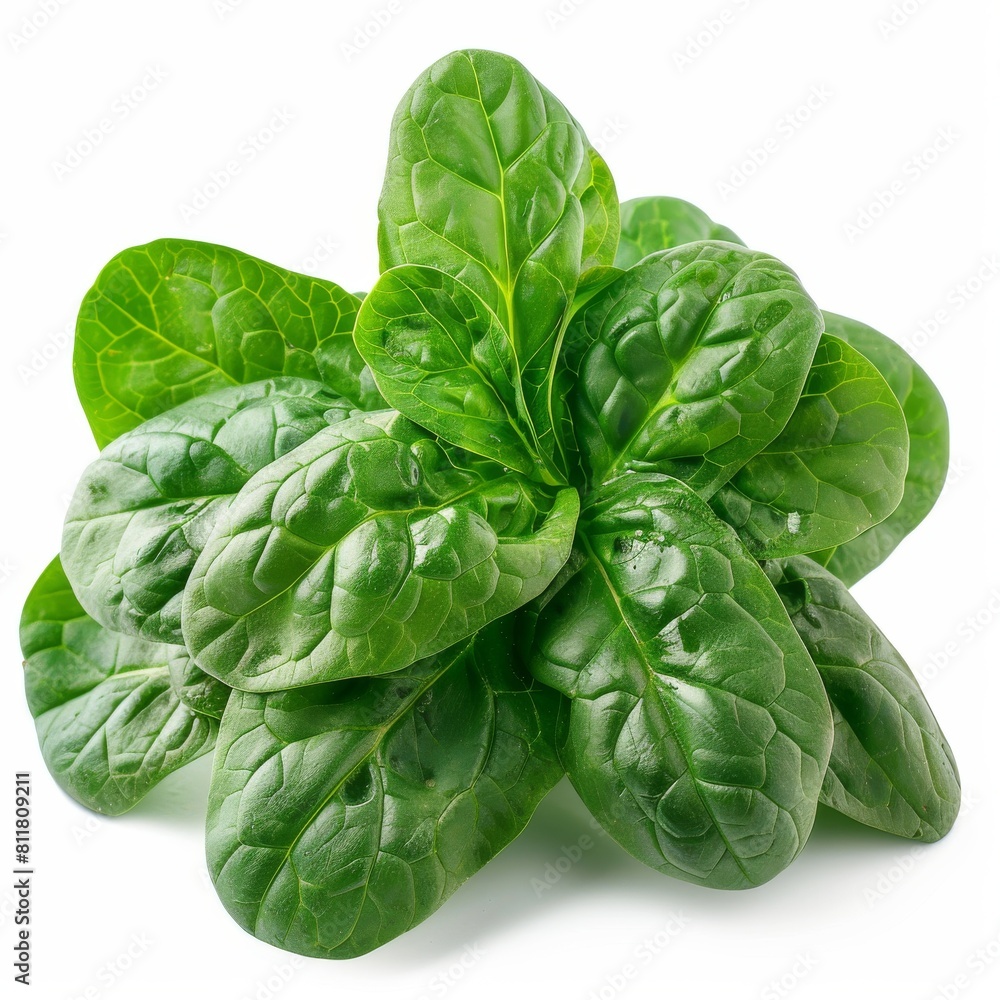 Fresh spinach leaves isolated on white background. Fresh spinach leaves isolated on white background.