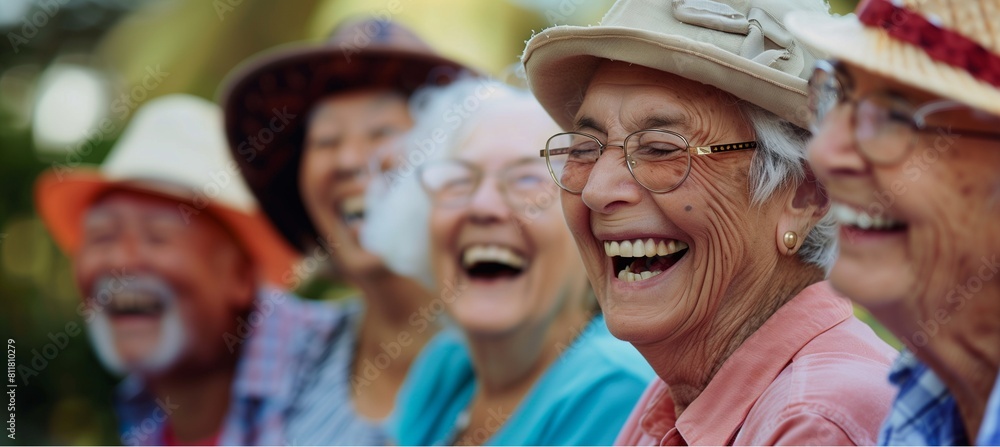 Happy meeting with elderly people Happy meeting with elderly people