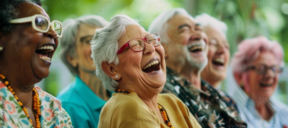Fototapeta premium Happy meeting with elderly people