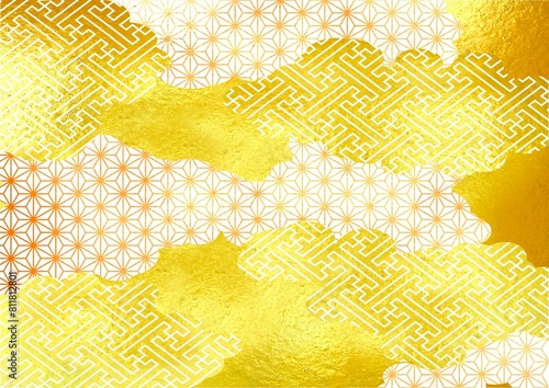 金箔の和柄背景