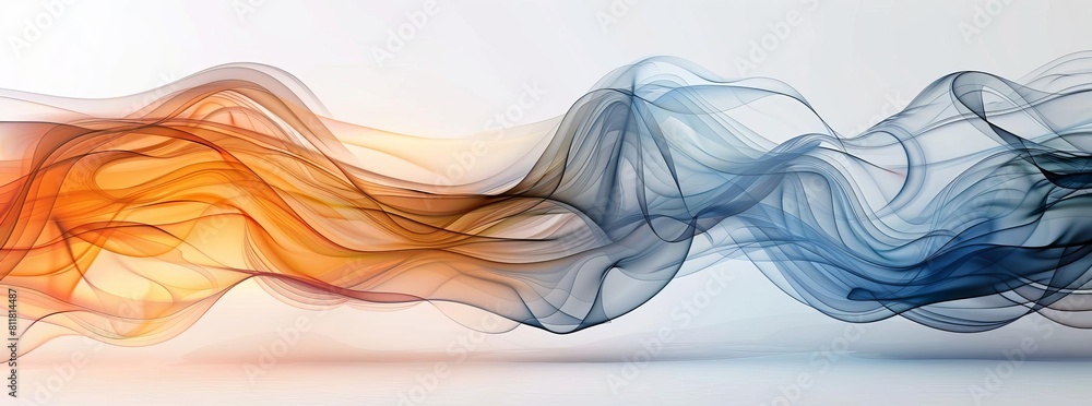 Air flow set of vector elements on a white background Abstract light effect blowing from an air conditioner Air flow set of vector elements on a white background Abstract light effect blowing from an air conditioner