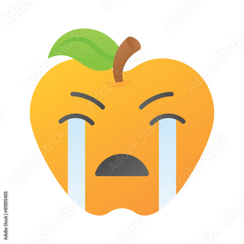 Get this amazing crying emoji vector design, customizable vector