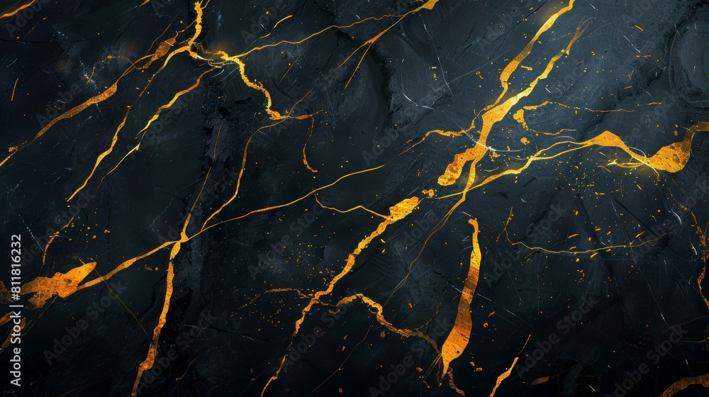Luxurious Black Marble Texture with Elegant Golden Swirls Background
Luxurious Black Marble Texture with Elegant Golden Swirls Background