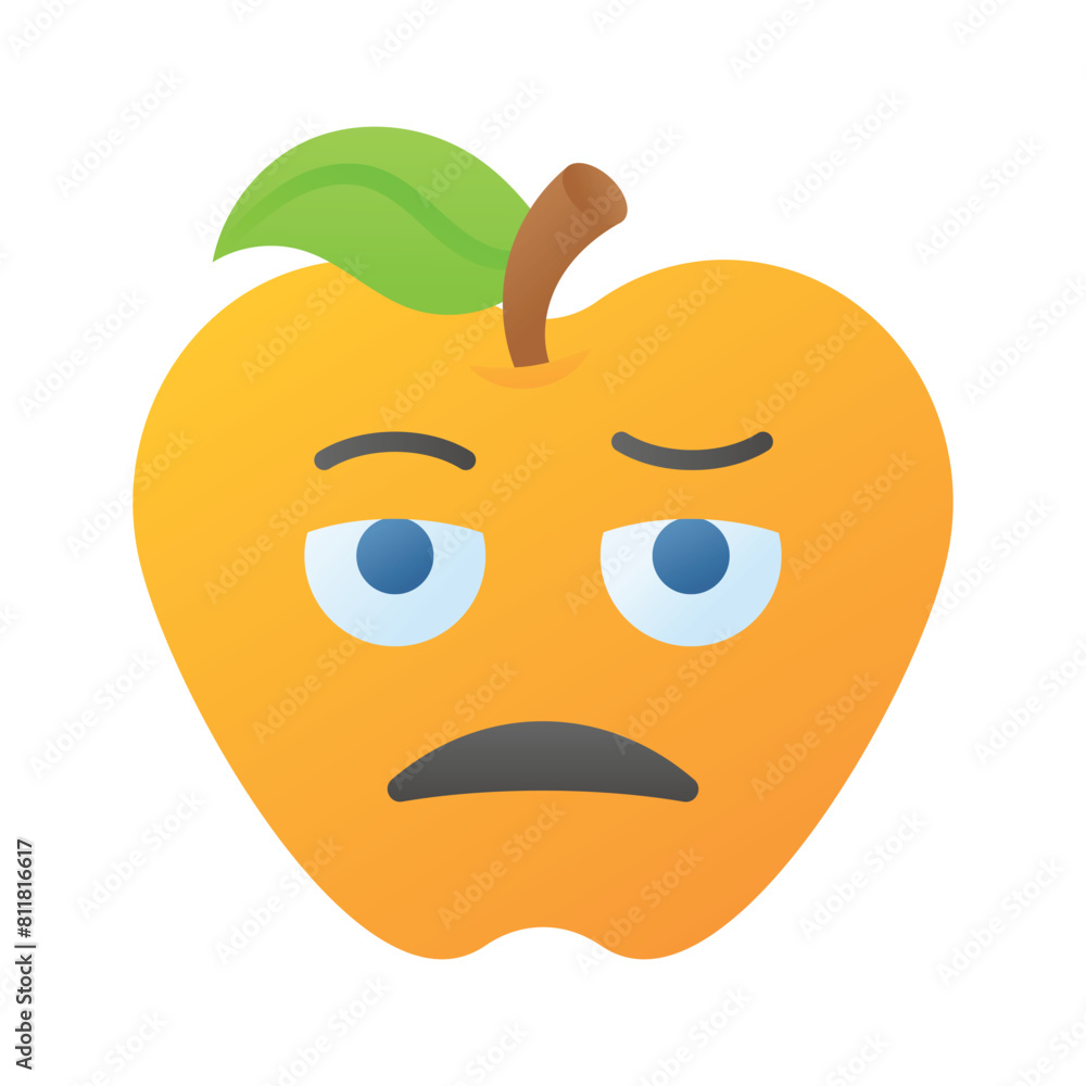 Bored face expression, icon of bored emoji, premium vector Bored face expression, icon of bored emoji, premium vector