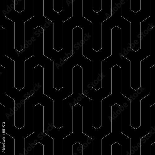 Seamless pattern. Zigzag lines background. Jagged stripes motif. Geometric waves ornament. Curves image. Linear backdrop. Digital paper, textile print, web design
