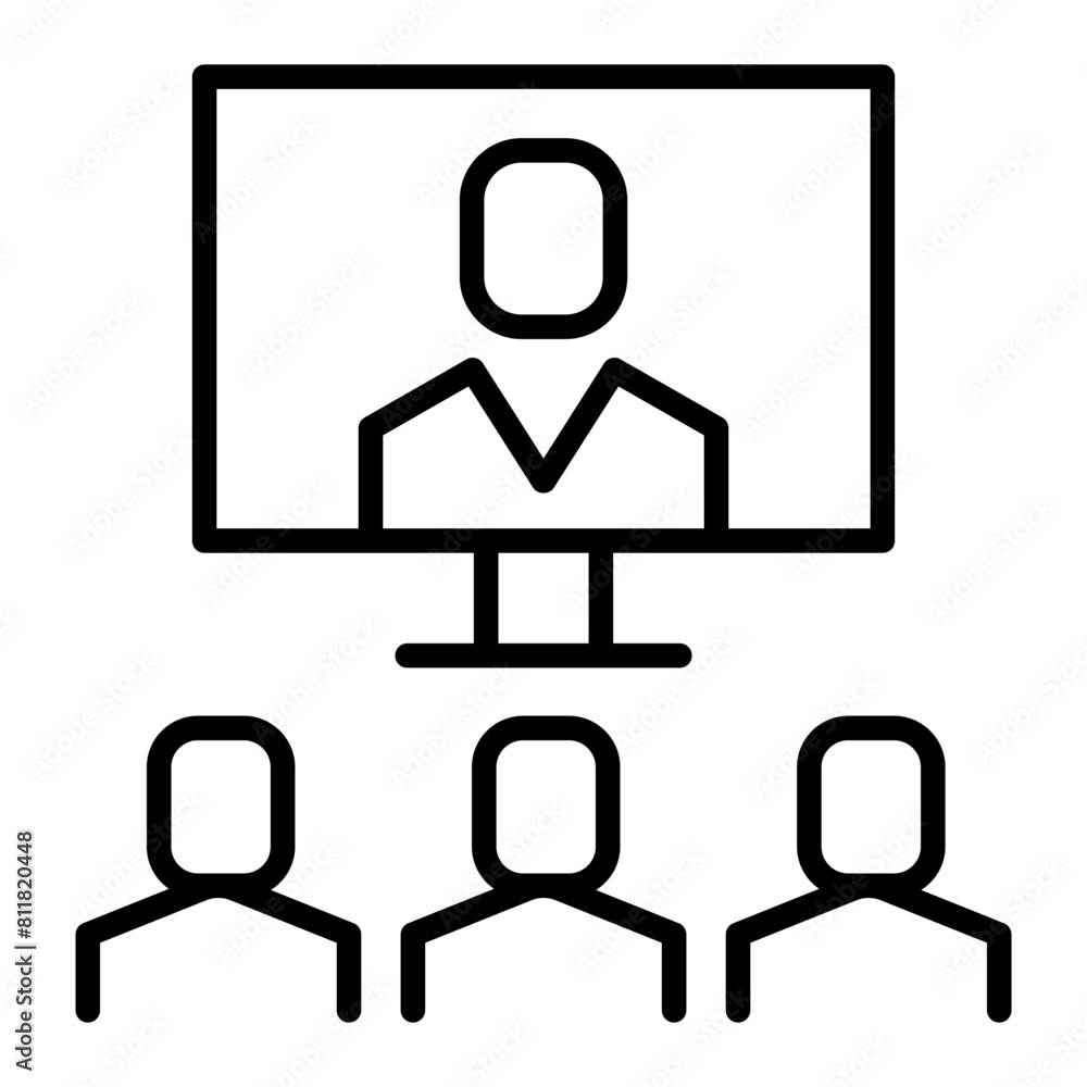 Obraz premium Online Meeting icon
