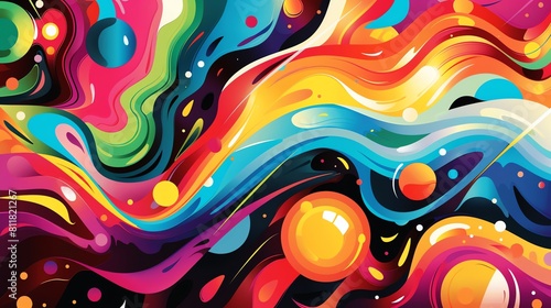 Fascinating abstract colorful imagery for product advertising