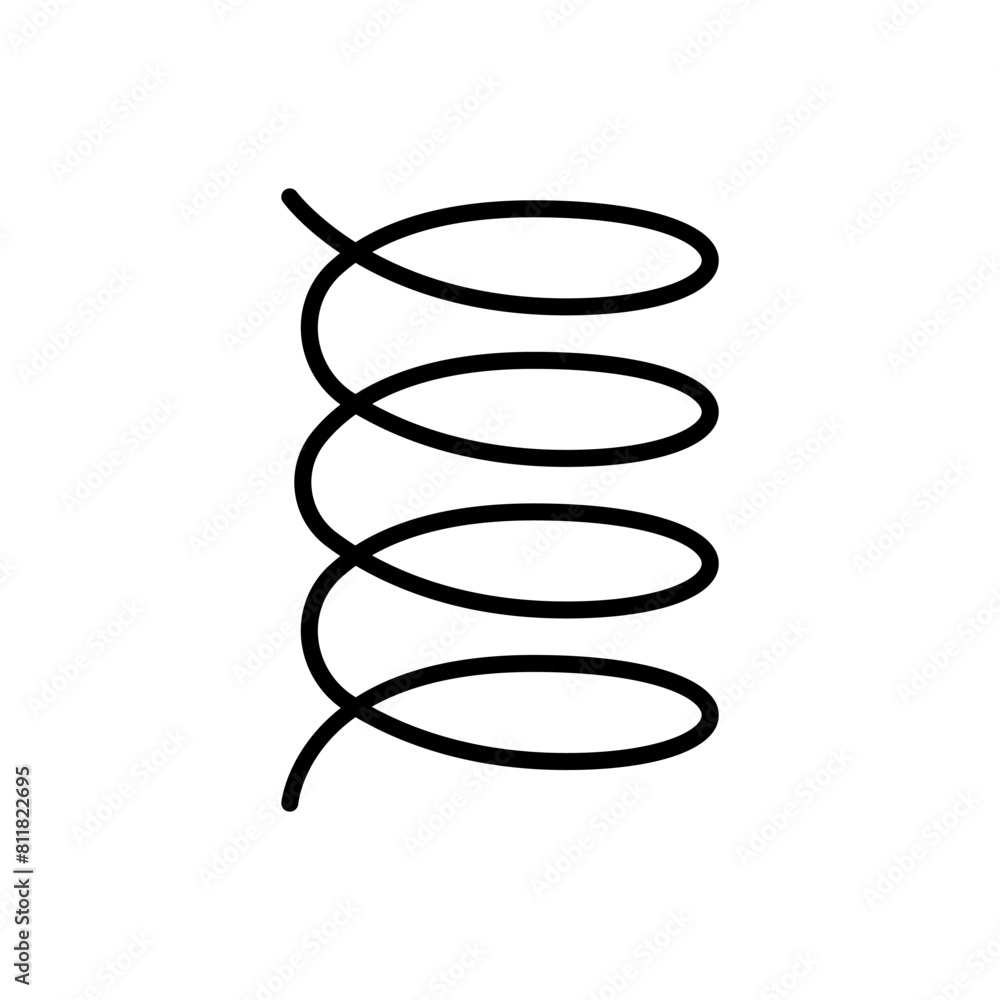 Spring, coil and absorber icon Spring, coil and absorber icon
