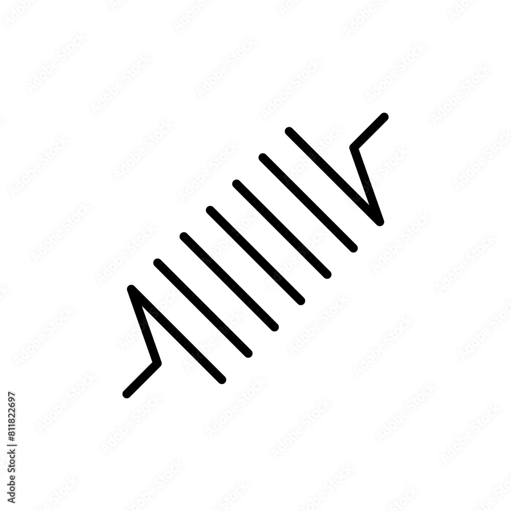 Spring, coil and absorber icon Spring, coil and absorber icon