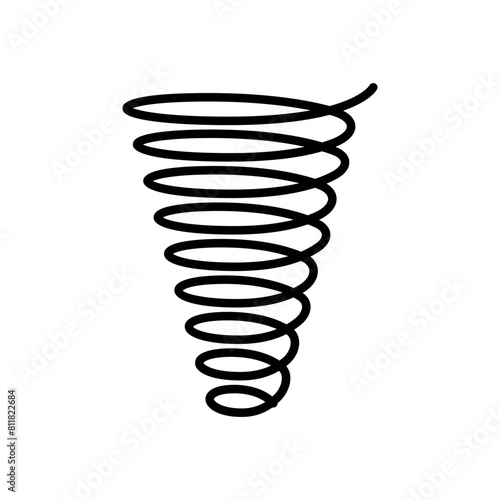 Spring, coil and absorber icon