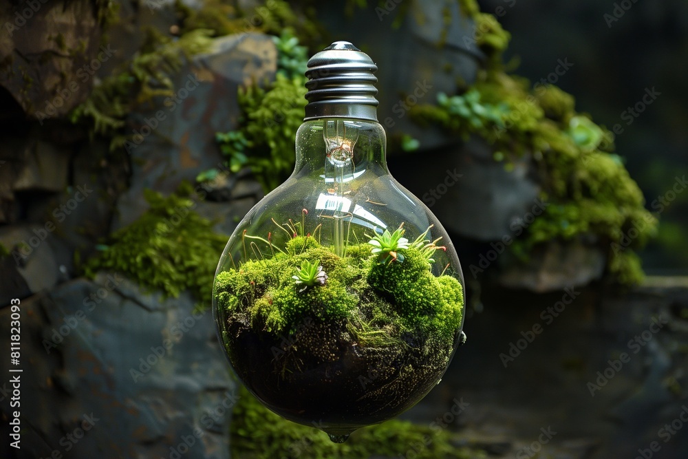 a plant inside a light bulb a plant inside a light bulb