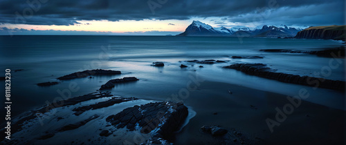 Iceland coast at night © AlenKadr
