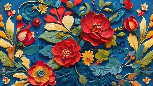 Wallpaper Mural Beautiful multi color flower background Torontodigital.ca