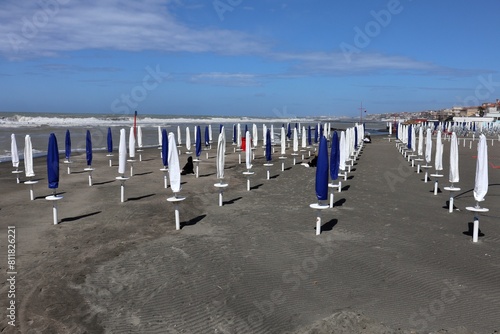 Obraz na płótnie Lido di Ostia - Spiaggia del Lido Elmi dal pontile w salonie