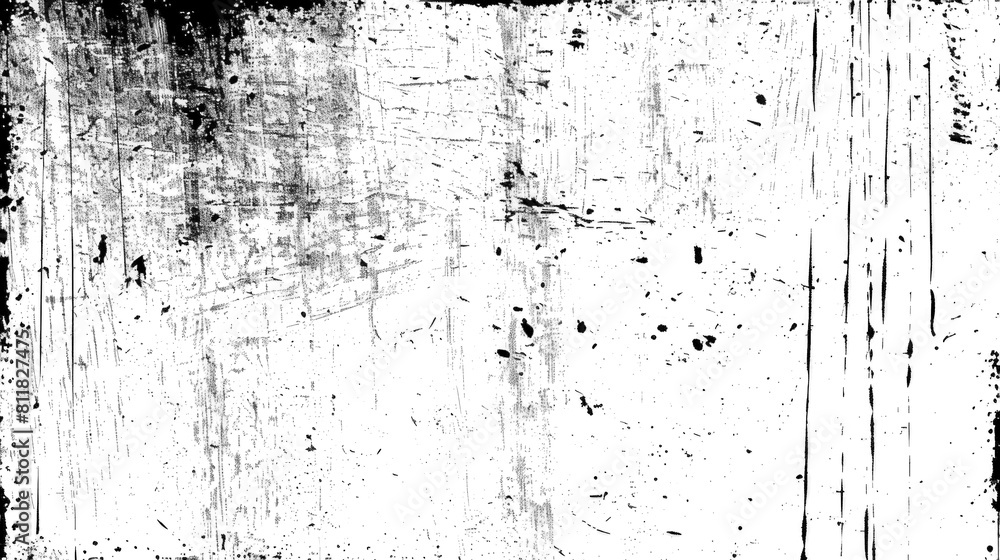 Fototapeta premium grunge grain scratched texture black and white distressed abstract texture overlay transparent background