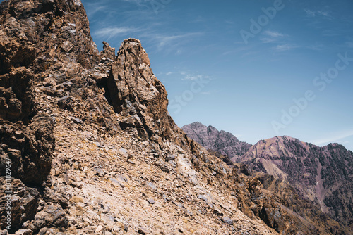 Toubkal National Park in Morocco is a landscape with rugged terrain.   © abdallah