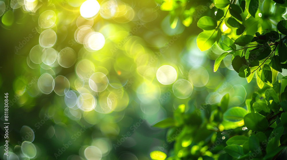 Green bokeh abstract 