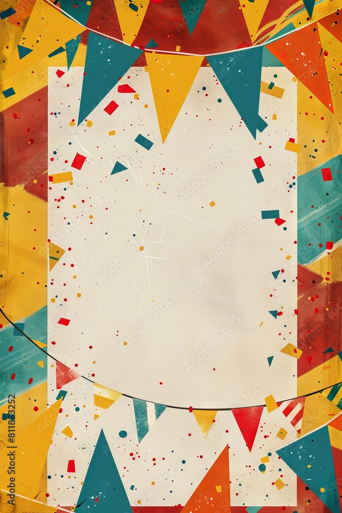 Fototapeta premium Invitation card design for birthday