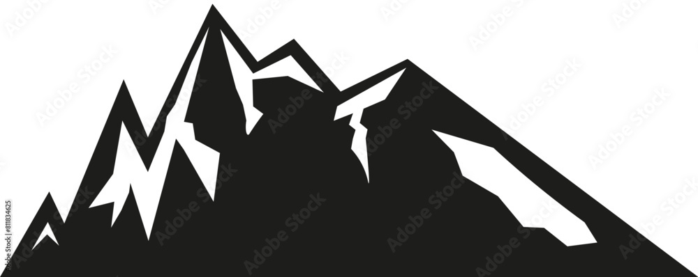 Mountain icon .Mountain silhouette Mountain icon .Mountain silhouette