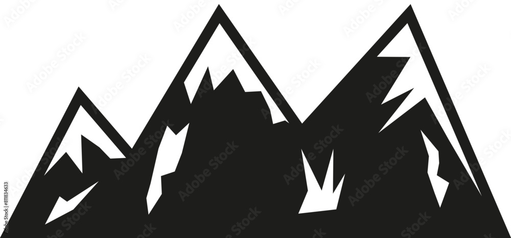 Mountain icon .Mountain silhouette Mountain icon .Mountain silhouette